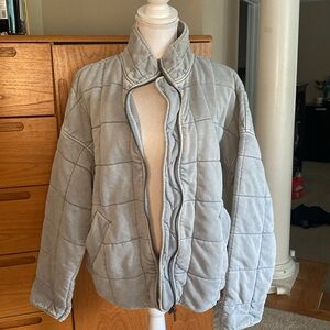 NWT ‘By Together’ denim quilted jacket size Small cotton/ polyester